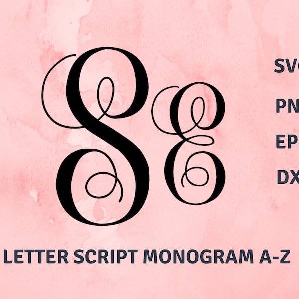 Script Monogram Svg, two letter monogram, monogram fonts, wedding monogram, couple monogram, svg files for cricut