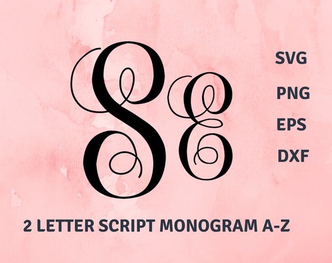 Script Exp Monogram This item is unavailable - Etsy