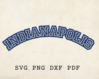 Indianapolis Svg, Indianapolis png, Indianapolis Stencil, regali di Indianapolis, modello di Indianapolis, sublimazione di Indianapolis, calcio