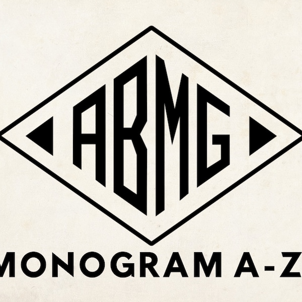 4 Letter Monogram, Wedding Monogram, alphabet template, Christmas Monogram, Couple Monogram, stencil, sublimation, png, Diamond Monogram Svg
