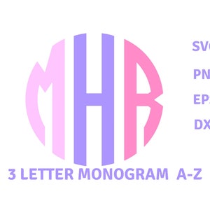 Monogramm Buchstaben Svg, Monogramm Alphabet, Kreis Monogramm, Monogramm png, Monogramm Design, 3 Buchstaben Monogramm, buntes Monogramm