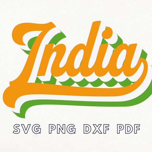 India Svg, Indian Svg, Retro Font Svg, India Template, India Stencil, India Design Tshirt Svg, India gifts, Sublimation, India flag svg