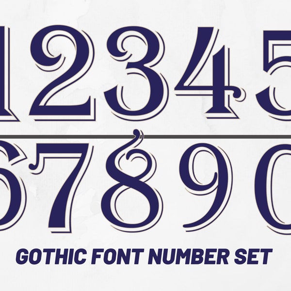 Gothic number Font svg, Gothic font Stencil svg, shirt number, football number svg, printable number, svg files for cricut