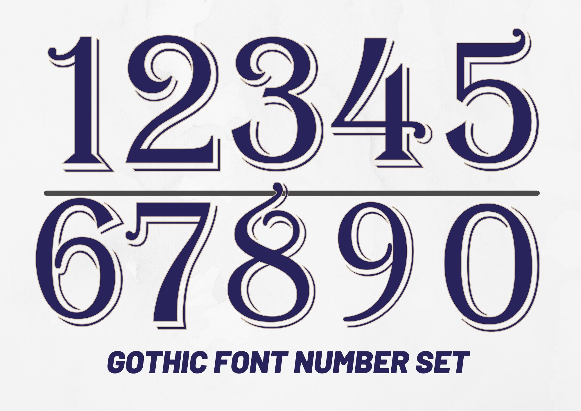 Gothic Number Fonts
