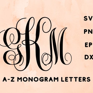 Fancy Monogram Alphabet Stencil - Monogram Extra Swirl Font