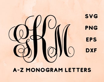 Script font monogram svg, monogram alphabet svg, fancy fonts svg