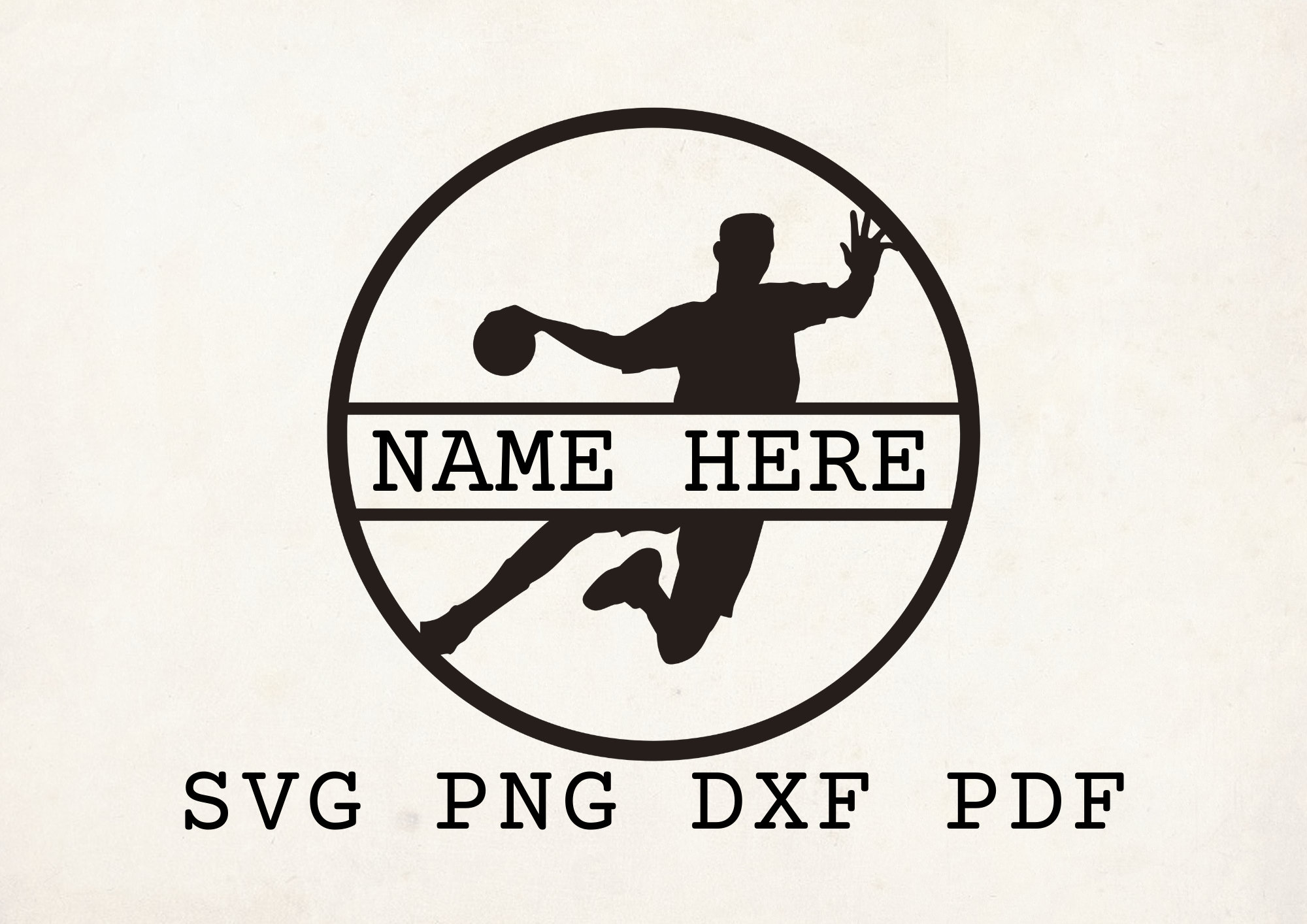 Split Handball Svg, Handball Wall Art, Handball Template, Personalized Handball Stencil, Laser Cut File, Name Here Svg, gifts, Sport file