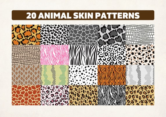 Animal Skin Svg Bundle Transparent Leopard Print Crocodile - Etsy