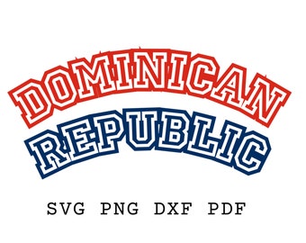 Dominican Republic Svg, Dominican Republic Stencil, Dominic gifts, Dominican Republic Template, Sublimate, Varsity, gift for Dominican