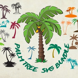 Palm Tree Svg Bundle, Palm tree template, Palm Tree Stencil, Palm Tree sublimation, Palm Tree Wall Art, Palm Tree Drawing,Palm Tree Cut File