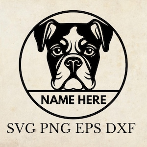 Boxer Dog svg, Ornament Svg, Laser Cut File, Dog Template Svg, Per Tshirt Design, Animal Stencil, Boxer Wall Art Printable
