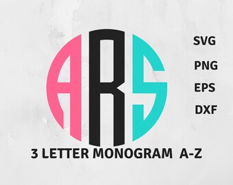 Letras de monograma, alfabeto de monograma, monograma circular svg, monograma png, letras de diseño