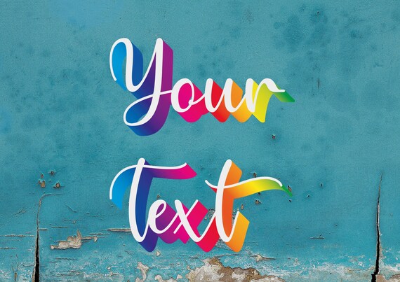 Custom Text Png Personalized Text Png Cursive Font Script | Etsy