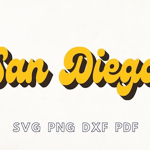 San Diego Svg, San Diego Png, Retro Font Svg,  San Diego Template, San Diego Stencil, San Diego Design Tshirt Svg, San Diego gifts,