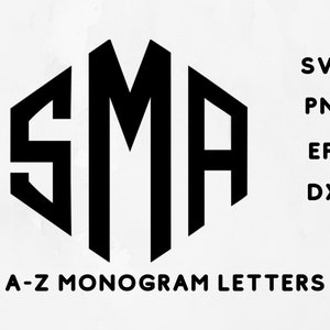 Circle Monogram Svg, Monogram Fonts Svg, 3 Letter Monogram svg pour Cricut