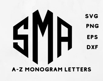 Circle Monogram Svg, Monogram Fonts Svg, 3 Letter Monogram svg for Cricut