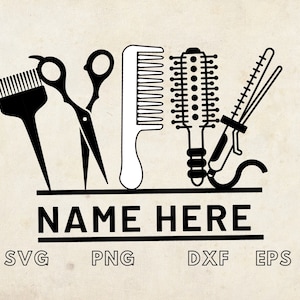 Split Hair Dresser svg, Coiffeur svg, Hair Stylist Vorlage, personalisierte Friseur Schablone, Ornament Laser Cut Datei, Geschenk für sie