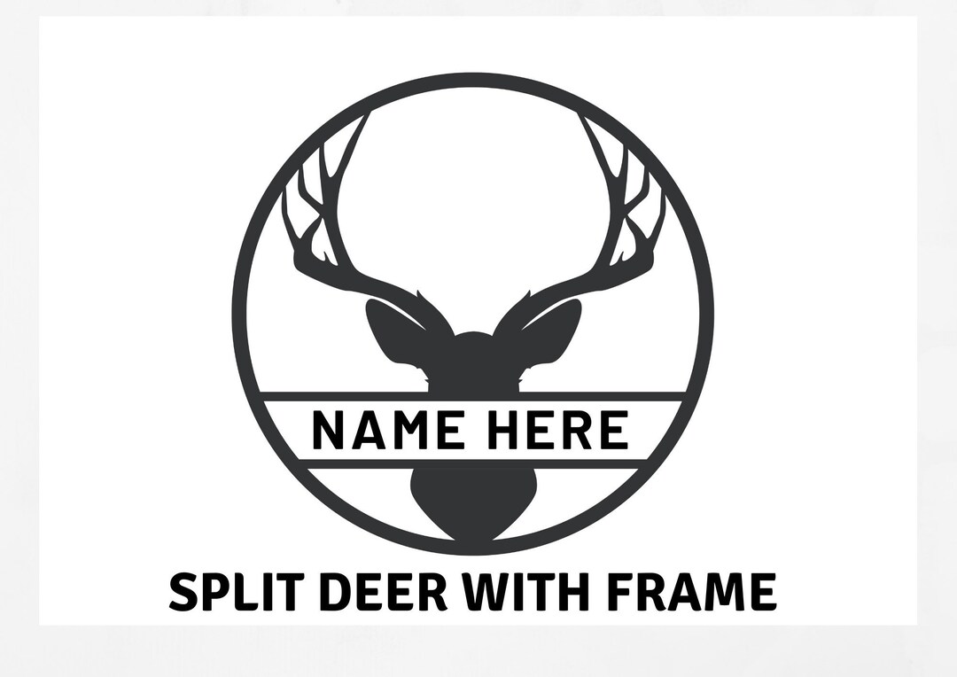 Deer Head With Circle Frame Svg, Christmas Ornament Svg, Laser Cut File