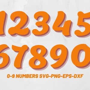 Numbers, printable numbers  svg, Colorful numbers, instant download, svg files for cricut, digital numbers, 0-9 Numbers set