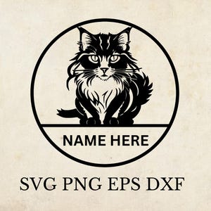 Gato Coon Principal svg, Ornamento Svg, Gato Coon Principal, Arte de Parede Imprimível, Arquivo de Corte a Laser, Modelo Svg, Design de Camiseta, Estêncil Coon Principal, Clipart