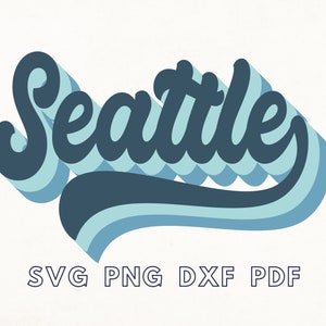 Seattle svg, Retro Seattle Tshirt svg, Seattle Schablone, Seattle Geschenke, Seattle Template, Seattle Aufkleber svg, Seattle Sublimation
