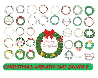 Christmas Wreath svg Bundle, Floral letters, wreath svg, Christmas 2022 Svg, Floral Frame Svg, Merry Christmas Svg, Christmas Sign Svg