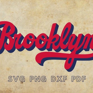 Retro Brooklyn Svg, Brooklyn Png, Brooklyn Sublimation, Brooklyn design Tshirt, Brooklyn gifts, Brooklyn template, Brooklyn Stencil,