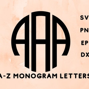 Monogramm Buchstaben Svg Dateien für Cricut, Monogramm Alphabet