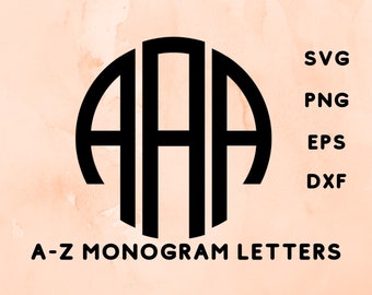 Monogram letters Svg files for cricut, monogram alphabet