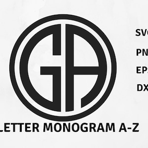 Monograma svg, Circle Monogram svg, fuentes monograma, alfabeto monograma, iniciales svg, sublimación monograma, monograma png, Monograma personalizar