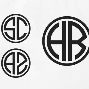 Puede incluir: Tres c&iacute;rculos monogramados en blanco y negro con las letras "SC", "HR" y "AZ" en su interior.