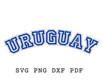 Uruguay Svg, Uruguay Png, sublimazione dell'Uruguay, maglietta di design Uruguay, regali Uruguay, modello Uruguay, uso commerciale, Varsity, modello