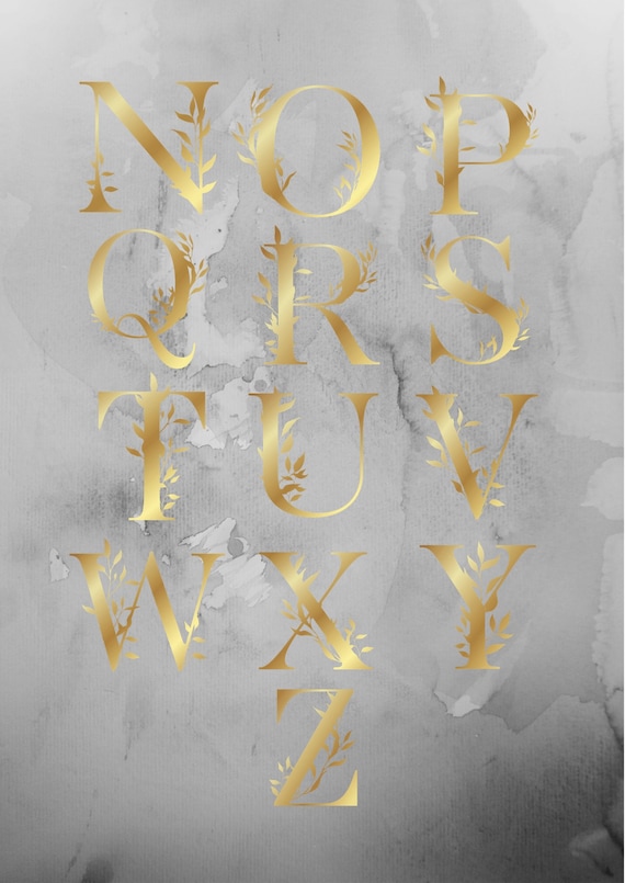 Monogram Svg files for cricut gold color letters set initials svg ...
