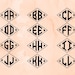 Monogram Svg Bundle, Script Font Svg, Circle Monogram SVG, Diamond ...