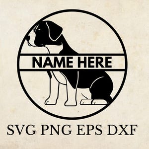 Schweizer Sennenhund, Vorlage, Schablone, Benutzerdefinierte Laser-Schnitt-Datei, Name hier, personalisierte Silhouette, Tier, Haustier Wandkunst zum Ausdrucken