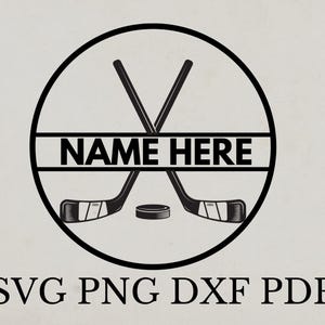 Floorhockey Svg, sjabloon, vloerhockey stencil, aangepaste Svg, lasergesneden bestand, naam hier Svg, gepersonaliseerde svg, hockey Wall Art afdrukbare