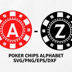 Poker Svg, Poker Chips Svg, Monogram Svg files for cricut, design letters png, gambling svg, Las Vegas Svg, Poker letters svg,