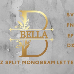 Split Monogram Svg, monogram alphabet svg