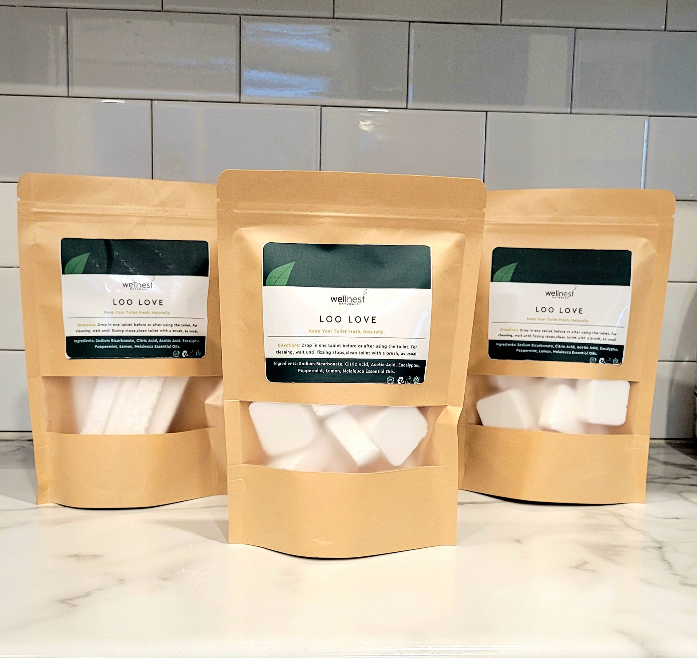 All Natural Toilet Tabs toilet Fizzies Toilet Bowl Cleaner Lemon