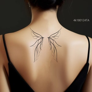 Fairy Wing Temporary Tattoo-Minimalist Tattoo-Temporary Tattoo Set-Tattoo Lover Gift Idea-Couple Boy Girl Friend Gift-Cool Tattoo
