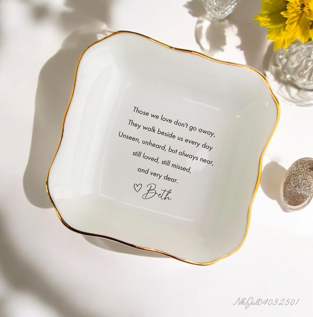 Personalized Sympathy Memorial Gift Ring Dish - Family Loss ...