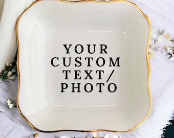 Personalized Photo Ring Dish-Custom Jewelry Dish-Engagement Gift-Valentine Gifts-Anniversary Gifts-Birthday Gifts-Wedding Gifts-Gift for Mom