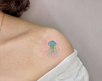Kwallen tijdelijke tattoo-coole tattoo-minimalistische tattoo-tijdelijke tattoo set-tattoo minnaar cadeau idee-vriendschap geschenken-waterdichte tattoo