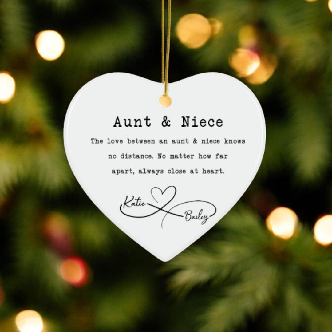 Personalized Aunt Niece Christmas Gifts Ornament - Birthday Gift for ...