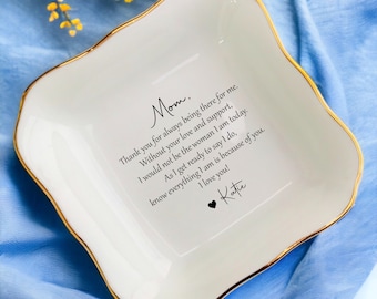 Mother of the bride Gift For mom/Wedding Favor from Daughter Personalized Ring Dish