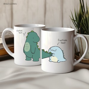 Cute Dinosaur Couple Mug Custom/Coffee Lover Gift/Best Friend Mug/Birthday Gift/Friend Mug Gift/Anniversary Gift/Couple Gift/Boyfriend Gift