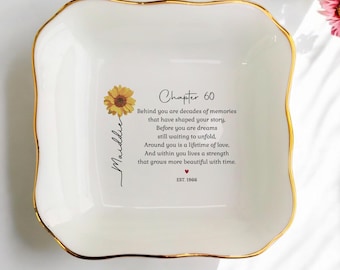 Birthmont Flower Friendship 60e verjaardagscadeau ring schotel-dankbaarheid bedankje beste cadeau voor vriend
