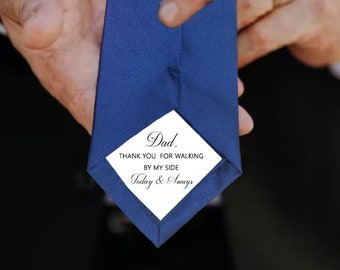 Dad Thank You For Walking By My Side Tie Patch/ Necktie/Father of The Bride/Fathers Day Gift/Gifts For Dad/Wedding Gifts/Dad Birthday Gifts