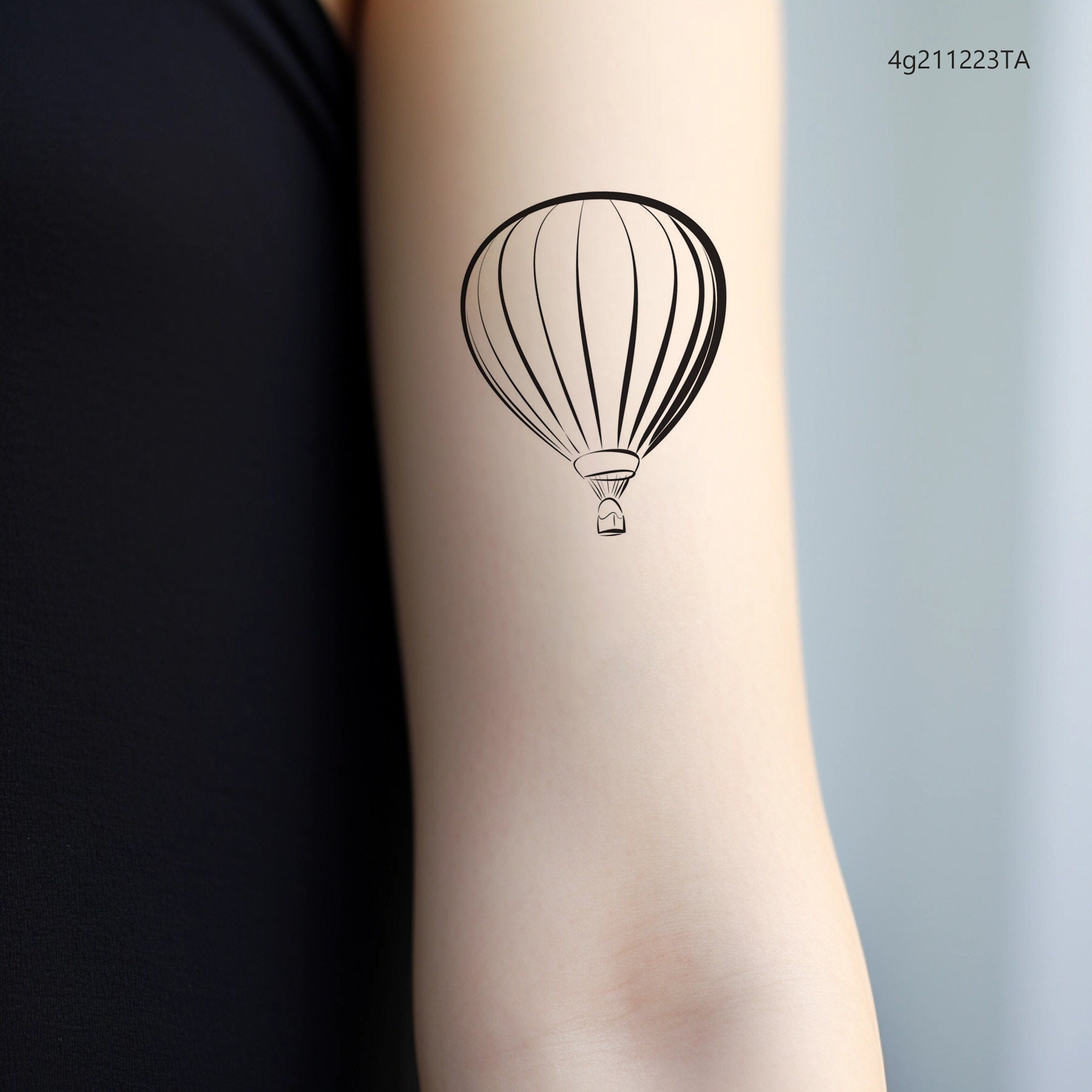 Moon and balloon tattoos on the ankle. | Small shoulder tattoos, Stylish  tattoo, Balloon tattoo