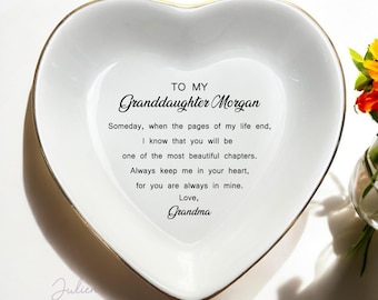 Granddaughter Gift Personalized Ring Dish-Gift From Grandma Nana-Birthday Gift-Gift for Granddaughter-Wedding Gift